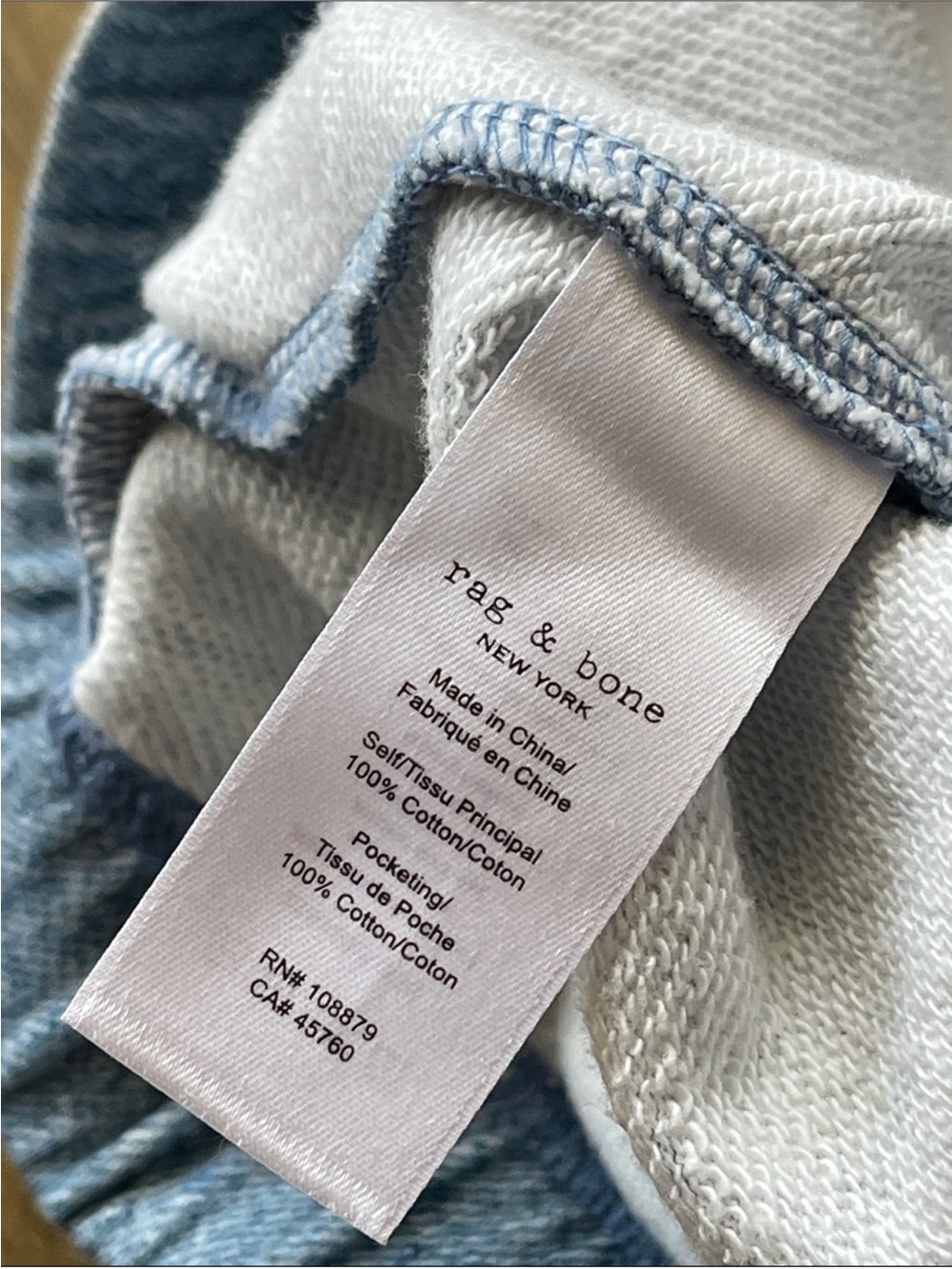 Rag & Bone Miramar Wide Leg Cotton Terry Sweatpant Jeans - Picture 8 of 8